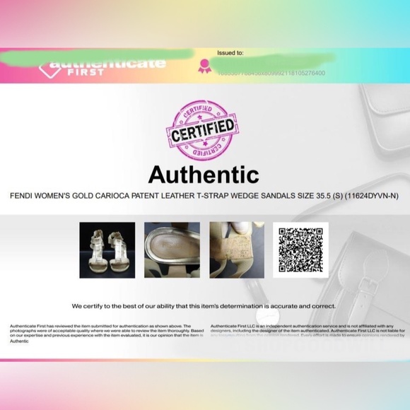 Fendi Women's Gold Carioca Patent Leather T-strap Wedge Sandals Size 35.5 w/ COA - Picture 12 of 12